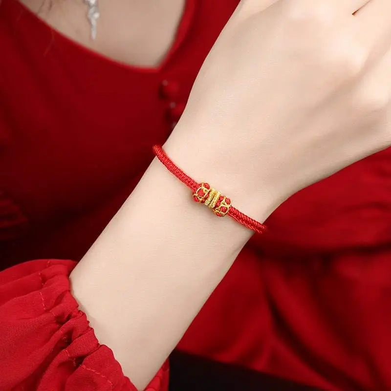 hand - woven double - victory red rope for zodiac signs, lucky couple bracelet - star8s