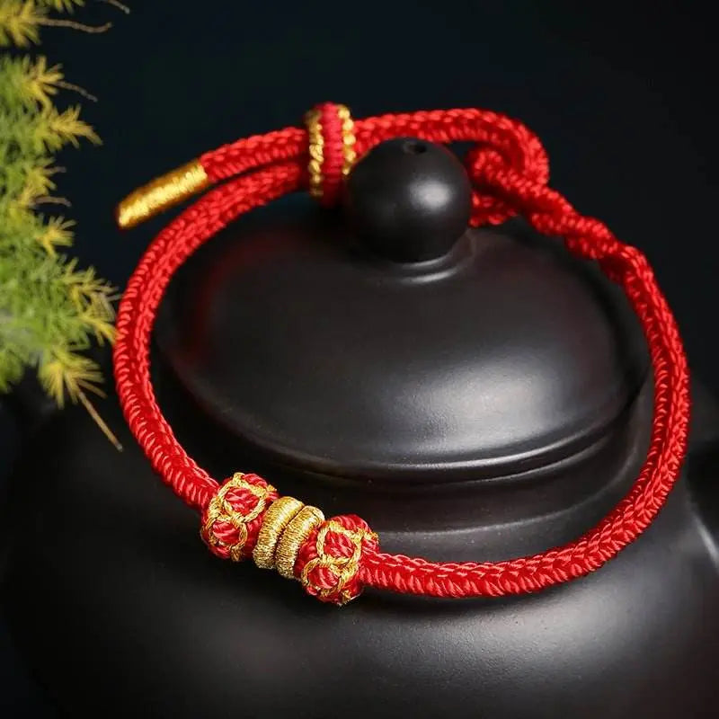 hand - woven double - victory red rope for zodiac signs, lucky couple bracelet - star8s