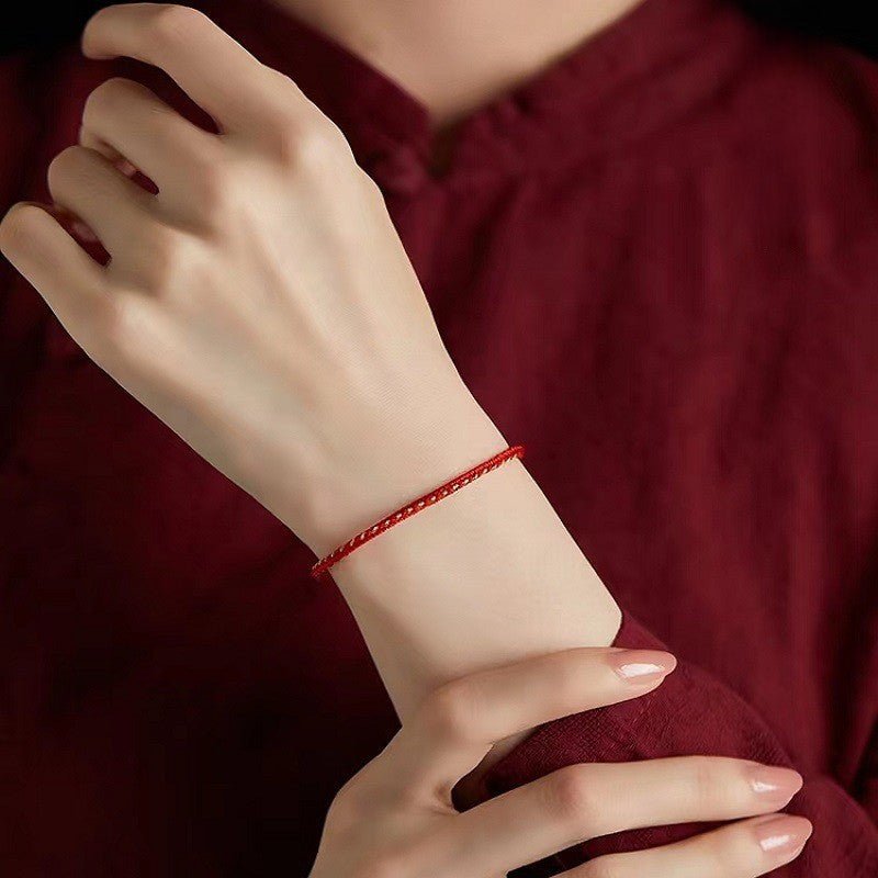 Red String Bracelet - Handwoven Adjustable Good Luck Charm for Dragon and Zodiac Years | Traditional Chinese Bracelet - STAR8S