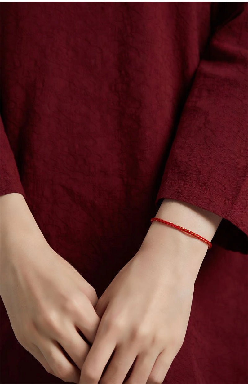 Red String Bracelet - Handwoven Adjustable Good Luck Charm for Dragon and Zodiac Years | Traditional Chinese Bracelet - STAR8S