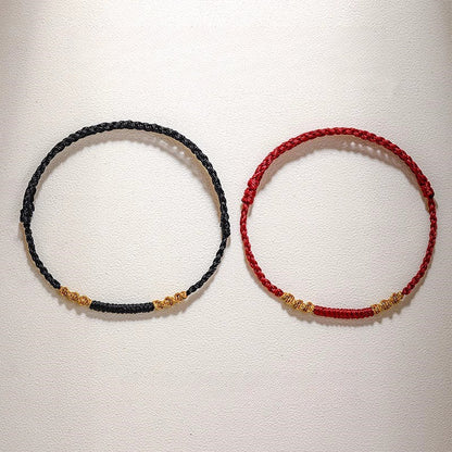 Red String Bracelet - Handwoven Dragon Knot & Vajra Knot - Couple’s Gift, Handmade, Traditional Lucky Bracelet - STAR8S