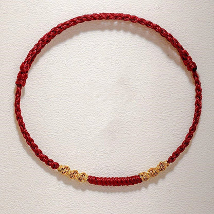 Red String Bracelet - Handwoven Dragon Knot & Vajra Knot - Couple’s Gift, Handmade, Traditional Lucky Bracelet - STAR8S