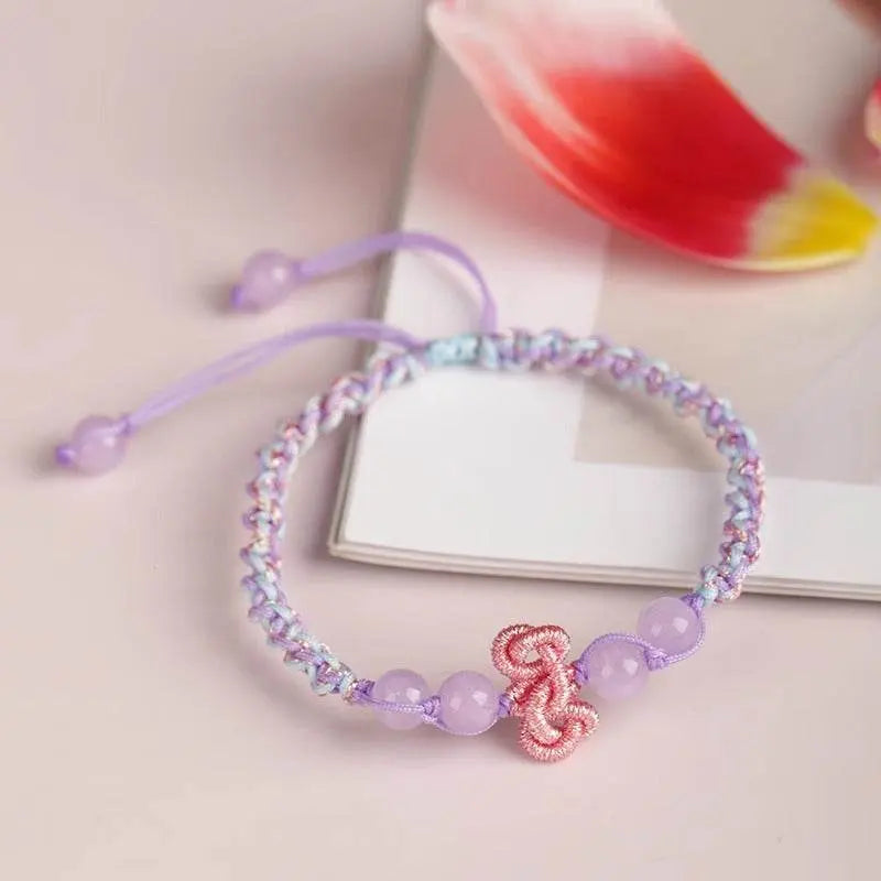 purple crystal wenchang - knot hand rope, handmade study - blessing jewelry - star8s