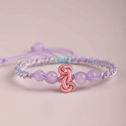 Purple Crystal Wenchang - knot Hand Rope, Handmade Study - blessing Jewelry - STAR8S
