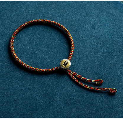 Red String Bracelet with S925 Silver Tibetan Charm – Good Luck, Adjustable, Colorful, and Spiritual - STAR8S