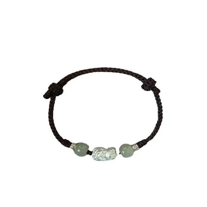 Sterling Silver Pixiu Couple Bracelet, Hand - Woven Lucky Jewelry for Year of Birth - STAR8S