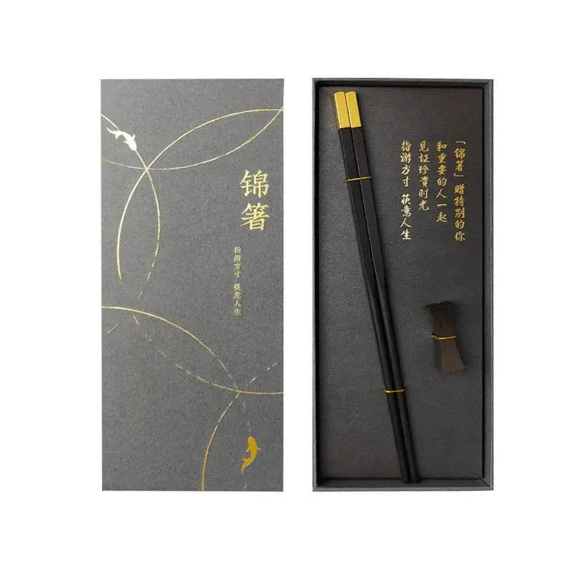 redwood chopsticks set home chinese style heritage gift box - star8s