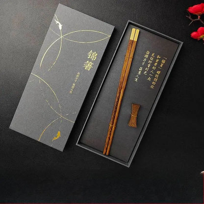 Redwood Chopsticks Set Home Chinese Style Heritage Gift Box - STAR8S