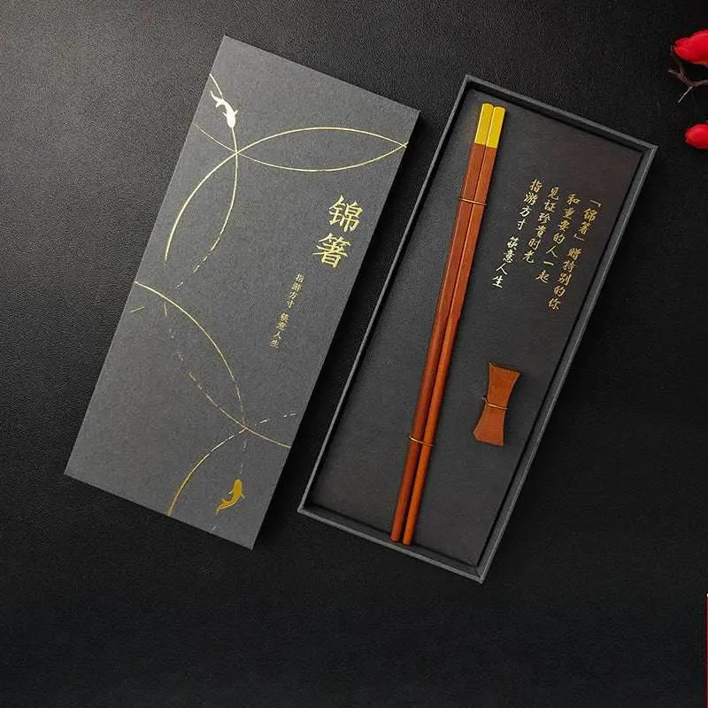 Redwood Chopsticks Set Home Chinese Style Heritage Gift Box - STAR8S