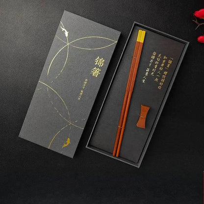 Redwood Chopsticks Set Home Chinese Style Heritage Gift Box - STAR8S