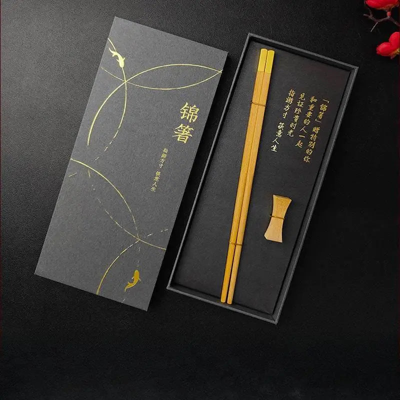 redwood chopsticks set home chinese style heritage gift box - star8s