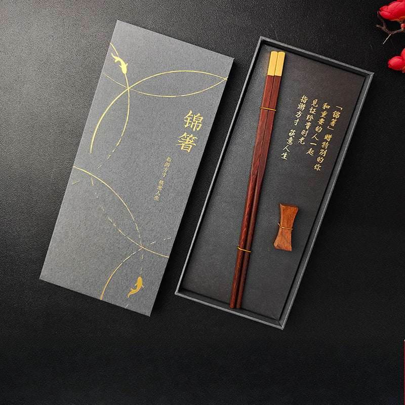 Redwood Chopsticks Set Home Chinese Style Heritage Gift Box - STAR8S
