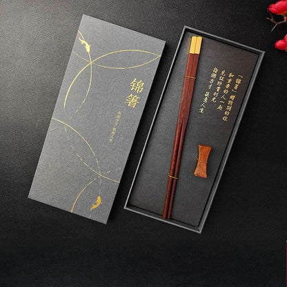 Redwood Chopsticks Set Home Chinese Style Heritage Gift Box - STAR8S