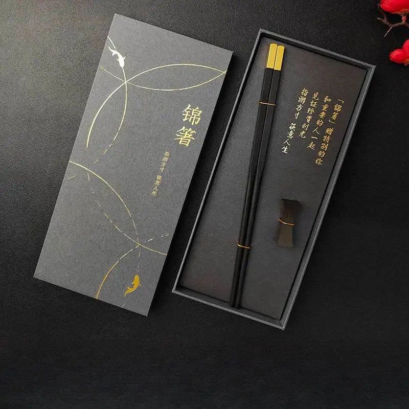redwood chopsticks set home chinese style heritage gift box - star8s