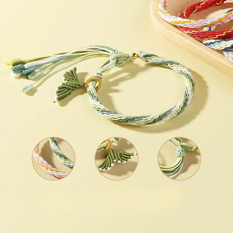 traditional chinese - style reincarnation fish - tail hand - woven bracelet, ideal gift for couples & friends - star8s