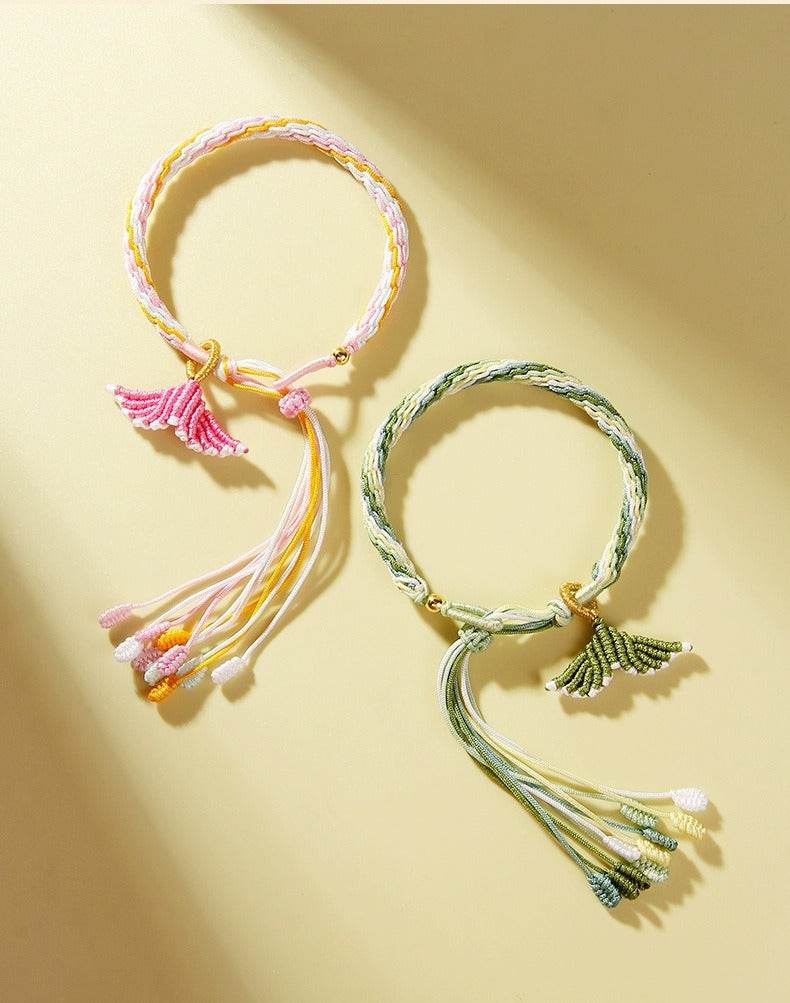 traditional chinese - style reincarnation fish - tail hand - woven bracelet, ideal gift for couples & friends - star8s
