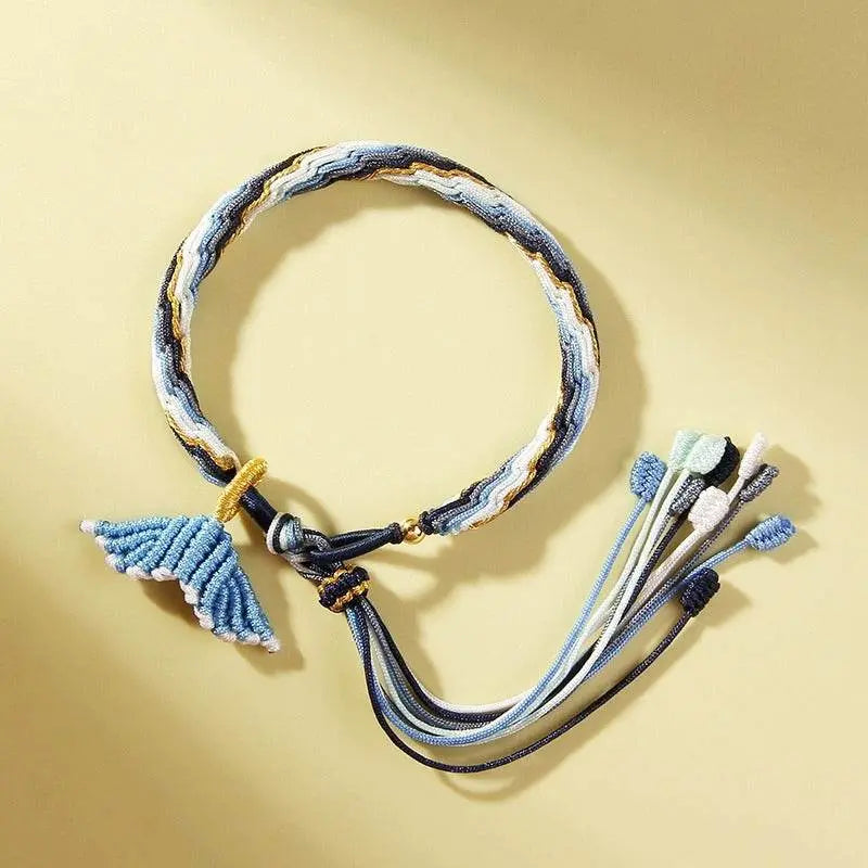traditional chinese - style reincarnation fish - tail hand - woven bracelet, ideal gift for couples & friends - star8s