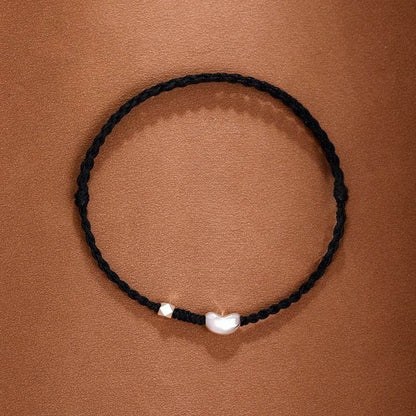 Love - bean 99 Sterling Silver Couple Bracelet, Hand - Woven Red Rope Jewelry - STAR8S