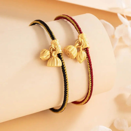 Romantic & Blessed Red String Bracelet: Lotus Agate 925 Silver Good Luck | STAR8S