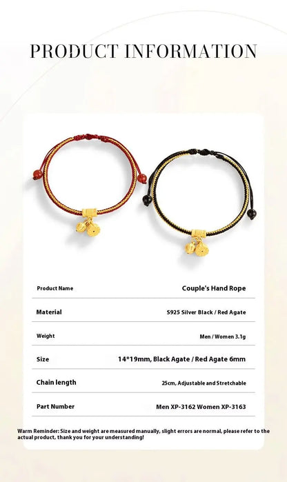 Romantic & Blessed Red String Bracelet: Lotus Agate 925 Silver Good Luck | STAR8S