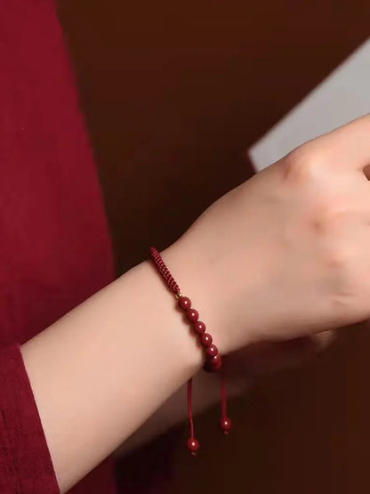 Romantic & Lucky Cinnabar Bracelet: Couple Luxury Satisfactory Red String Jewelry |  STAR8S