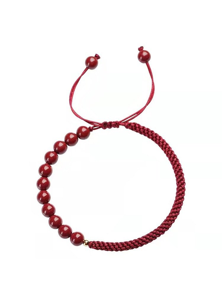 Romantic & Lucky Cinnabar Bracelet: Couple Luxury Satisfactory Red String Jewelry |  STAR8S