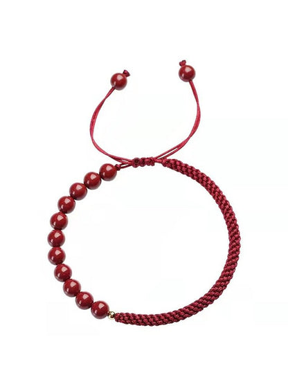 Romantic & Lucky Cinnabar Bracelet: Couple Luxury Satisfactory Red String Jewelry |  STAR8S