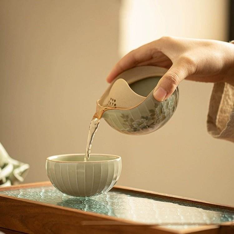 Ru Kiln Kuaike Cup Portable Anti - Scald Gongfu Tea Travel Set - STAR8S