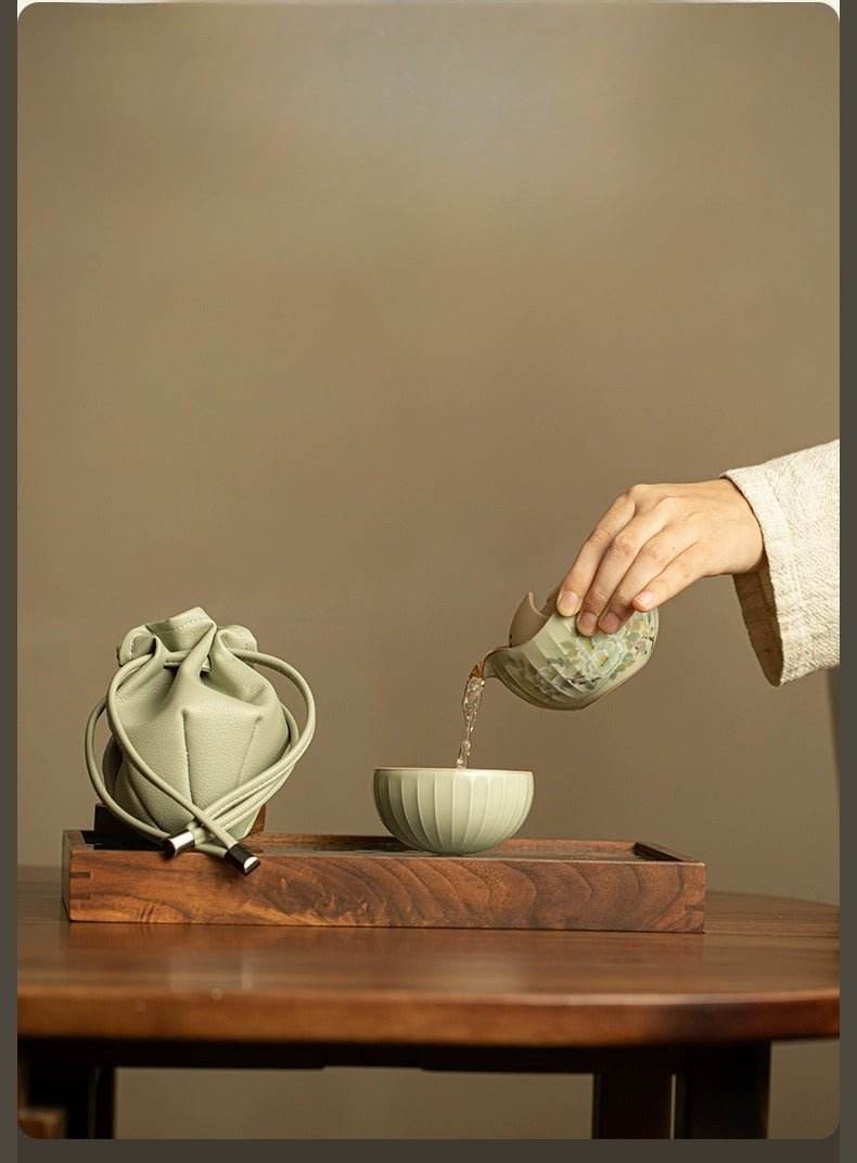 Ru Kiln Kuaike Cup Portable Anti - Scald Gongfu Tea Travel Set - STAR8S