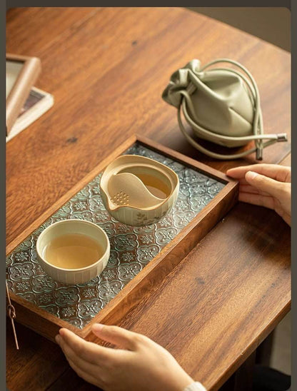 Ru Kiln Kuaike Cup Portable Anti - Scald Gongfu Tea Travel Set - STAR8S