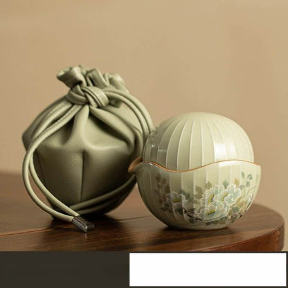 Ru Kiln Kuaike Cup Portable Anti - Scald Gongfu Tea Travel Set - STAR8S