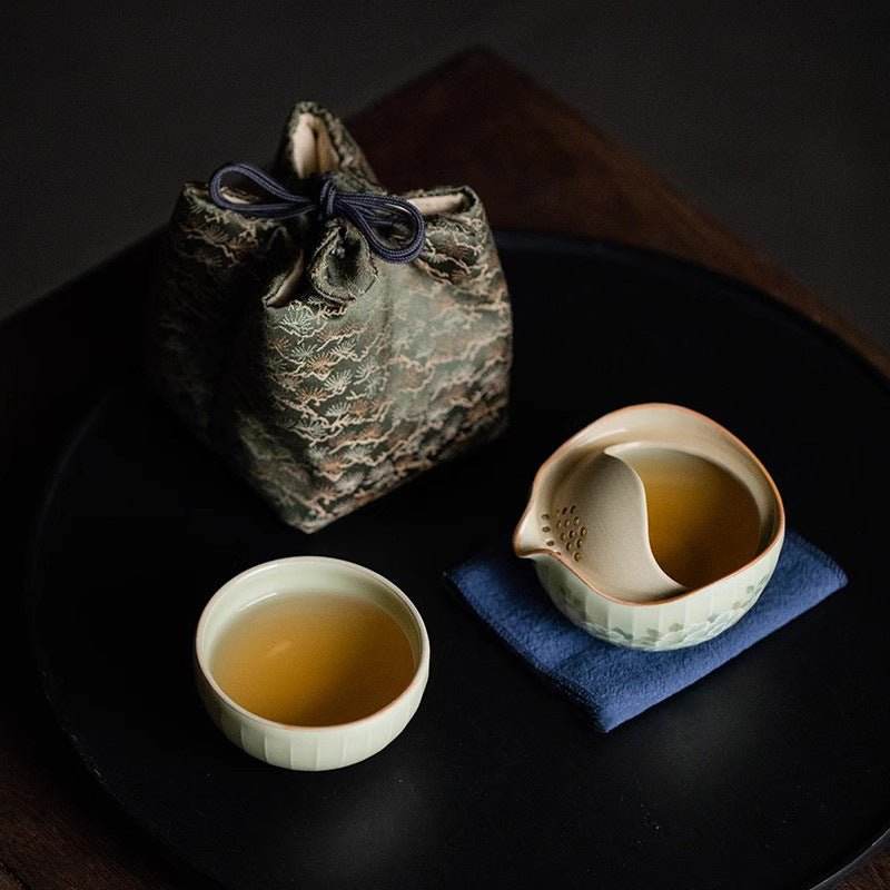 ru kiln quick cup portable creative travel gongfu tea set - star8s