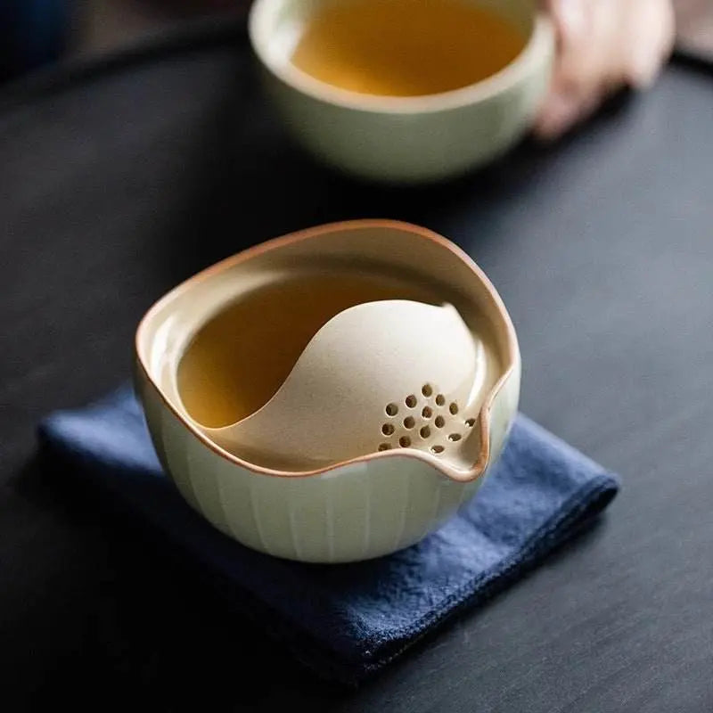 ru kiln quick cup portable creative travel gongfu tea set - star8s