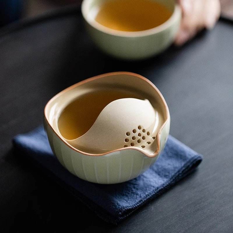 ru kiln quick cup portable creative travel gongfu tea set - star8s