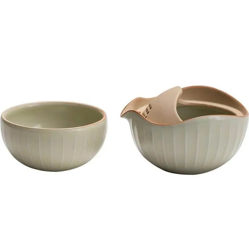 Ru Kiln Quick Cup Portable Creative Travel Gongfu Tea Set - STAR8S