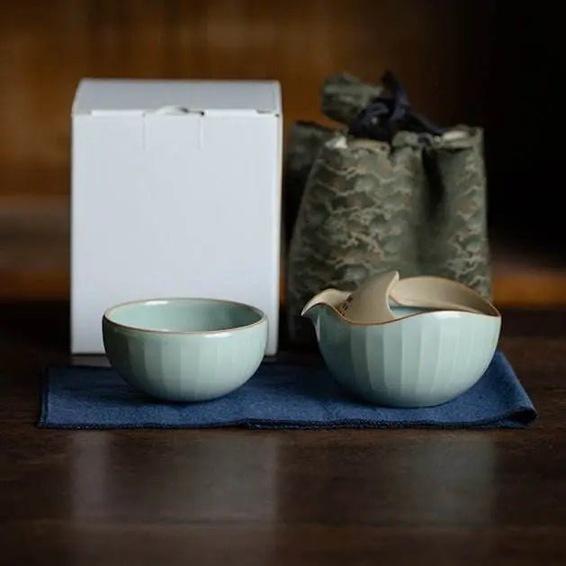 Ru Kiln Quick Cup Portable Creative Travel Gongfu Tea Set - STAR8S
