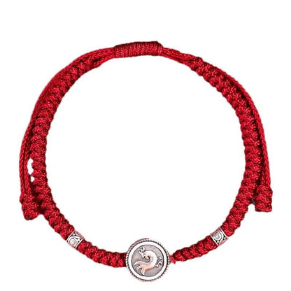 S925 Sterling Silver 12 Zodiac Red String Bracelet – Snake Year 2025 Edition 🐍 - STAR8S