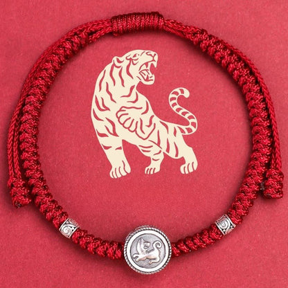 S925 Sterling Silver 12 Zodiac Red String Bracelet – Snake Year 2025 Edition 🐍 - STAR8S