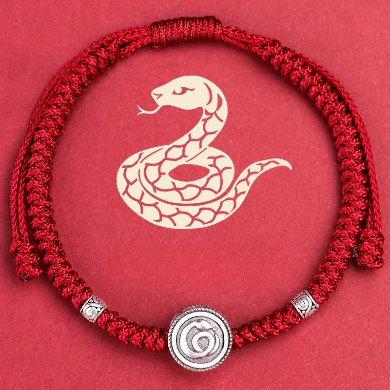 s925 sterling silver 12 zodiac red string bracelet – snake year 2025 edition 🐍 - star8s