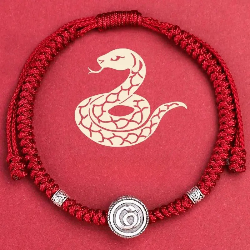 s925 sterling silver 12 zodiac red string bracelet – snake year 2025 edition 🐍 - star8s