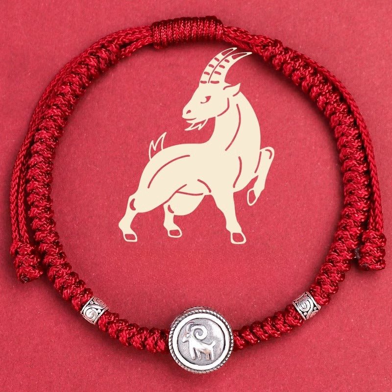 S925 Sterling Silver 12 Zodiac Red String Bracelet – Snake Year 2025 Edition 🐍 - STAR8S