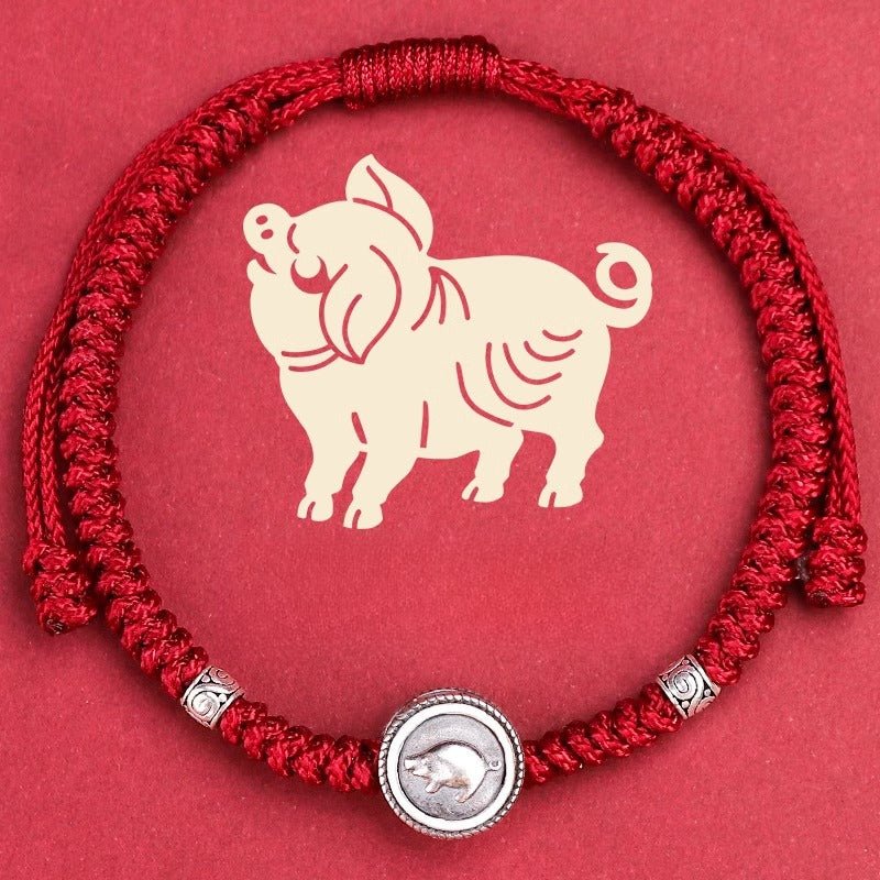 s925 sterling silver 12 zodiac red string bracelet – snake year 2025 edition 🐍 - star8s