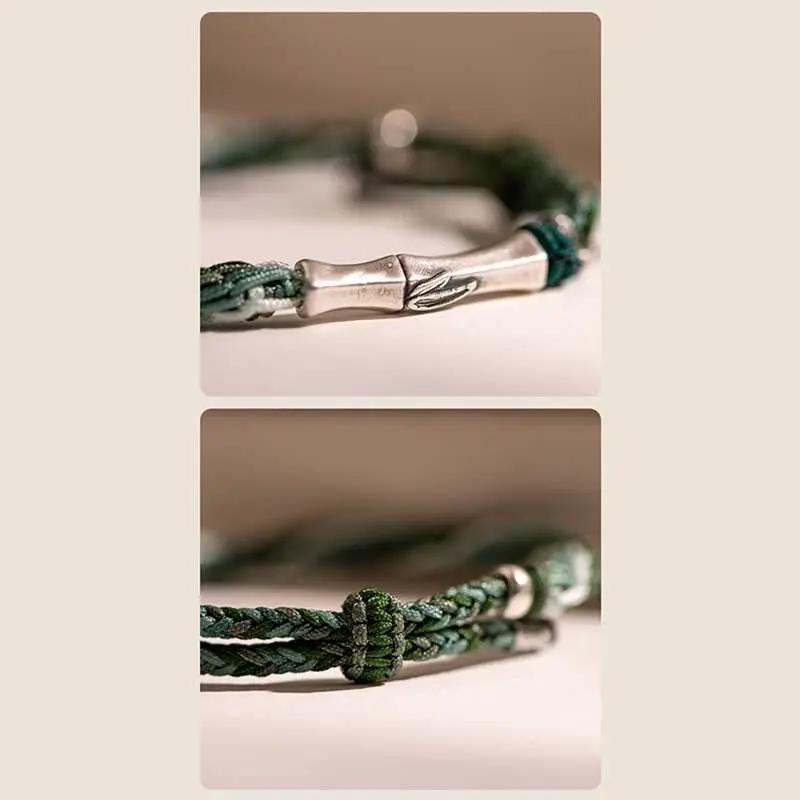 STAR8S Bamboo Reincarnation - knot Lucky Protection String Bracelet: Chinese Cultural Lucky Accessory STAR8S