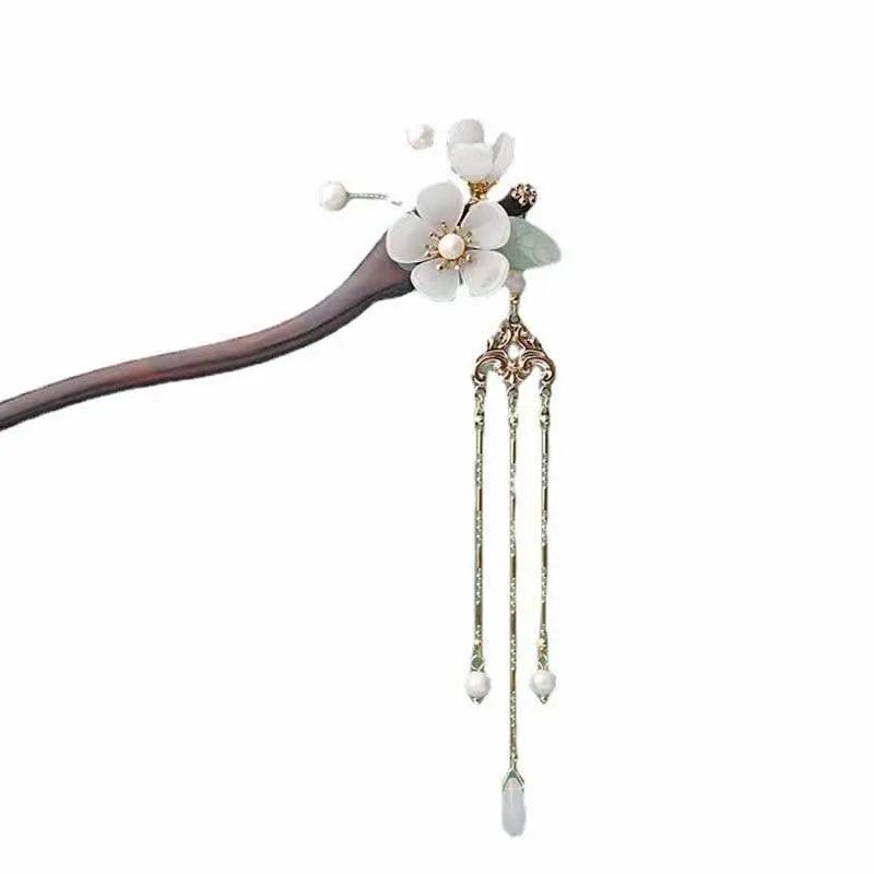 star8s black sandalwood long - tassel buyao hairpin: exquisite ancient - style hanfu fairy - style updo headdress star8s