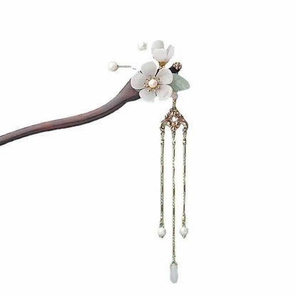 STAR8S Black Sandalwood Long - tassel Buyao Hairpin: Exquisite Ancient - style Hanfu Fairy - style Updo Headdress STAR8S