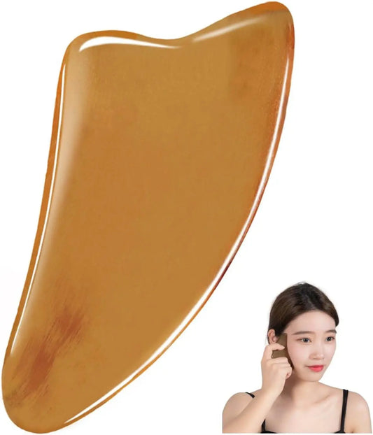 STAR8S Natural Horn Gua Sha Scraping Plate, SPA Massage Tool, Traditional Chinese Body Massager, Acupuncture Scraper made of Ox Horn - STAR8S