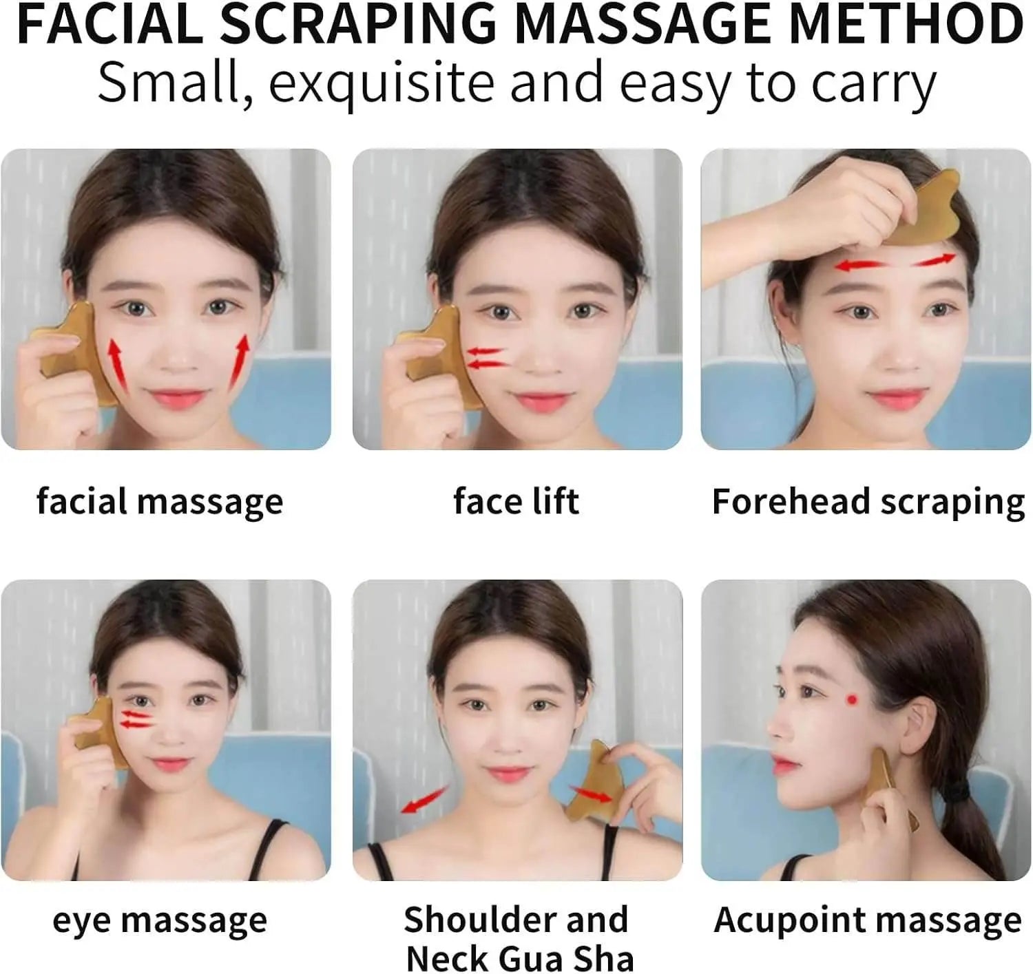 STAR8S Natural Horn Gua Sha Scraping Plate, SPA Massage Tool, Traditional Chinese Body Massager, Acupuncture Scraper made of Ox Horn - STAR8S