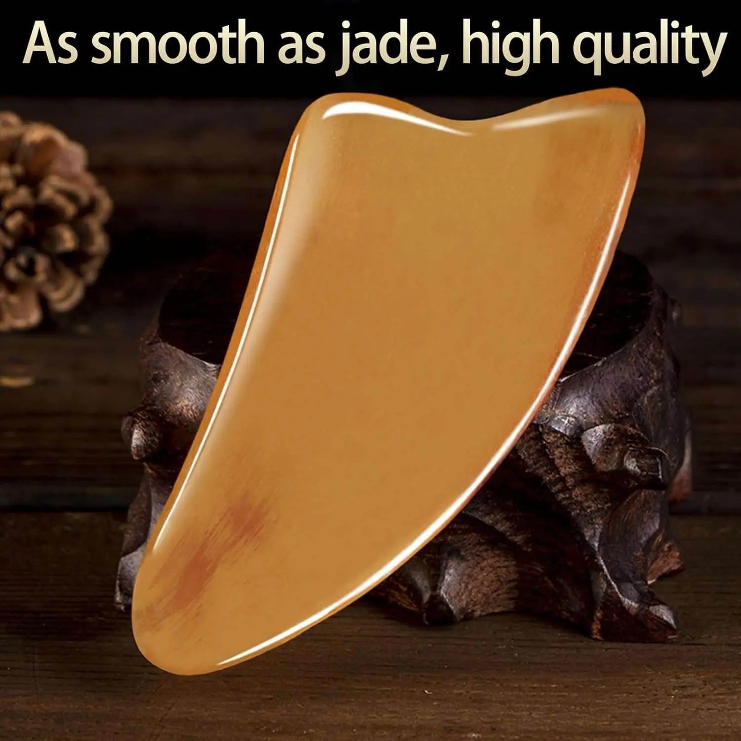 star8s natural horn gua sha scraping plate, spa massage tool, traditional chinese body massager, acupuncture scraper made of ox horn - star8s