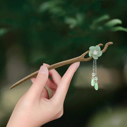 Sandalwood Chinese - style Hairpin, Stylish for Hanfu & Daily Updo - STAR8S