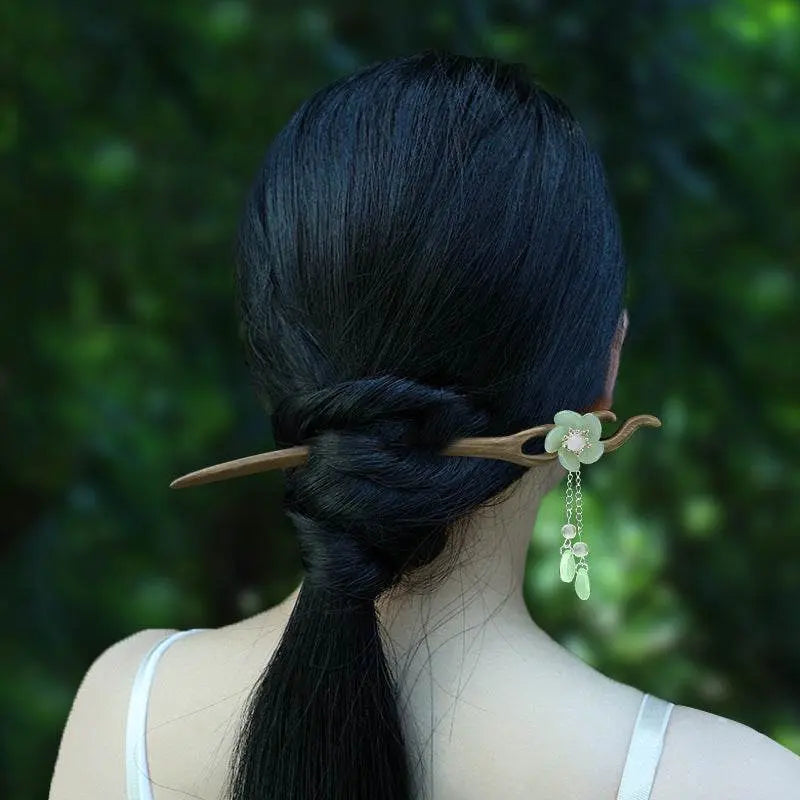 sandalwood chinese - style hairpin, stylish for hanfu & daily updo - star8s